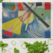 ブルー絵画ズバイカンディンスキー キッチンタオル (折り畳み)