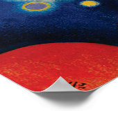 ブルー絵画ズバイワッシリー・カンディンスキー ポスター (角)