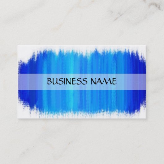 ブルー絵画ズ抽象芸術アート7 名刺 (正面)