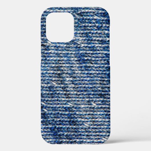 ブルー編み物ウールテクスチャ Case-Mate iPhoneケース (裏面)