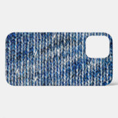 ブルー編み物ウールテクスチャ Case-Mate iPhoneケース (裏面 (横))