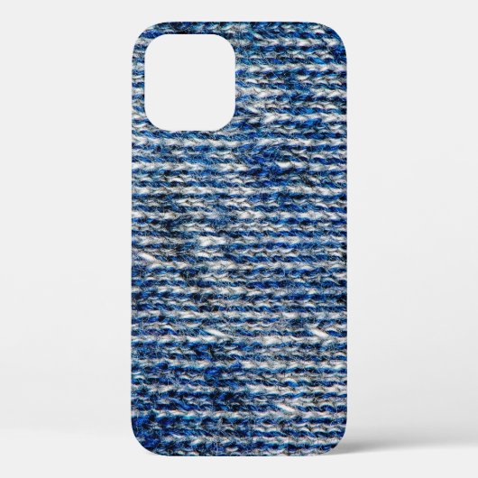 ブルー編み物ウールテクスチャ Case-Mate iPhoneケース (裏面)