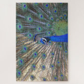 ブルー美しいピーコック ジグソーパズル (縦)