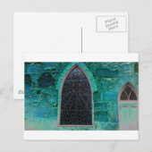 ブルー美しい ポストカード (正面/裏面)