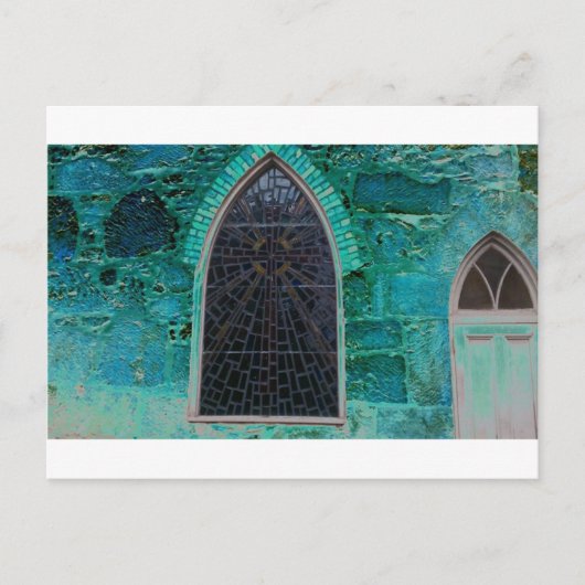 ブルー美しい ポストカード (正面)