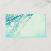 ブルー自然カスタムアート名刺テンプレート 名刺 (裏面)