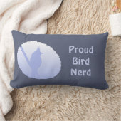 ブルー自然シルエット誇りを持ったバーダーおたく ランバークッション (ブランケット)