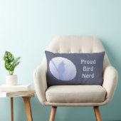 ブルー自然シルエット誇りを持ったバーダーおたく ランバークッション (椅子)