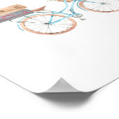 ブルー自転車フローラ子供部屋デコールポスター ポスター (角)