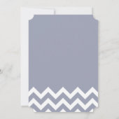 ブルー航海のいかりオンシェブロン海ベビーシャワー 招待状 (裏面)