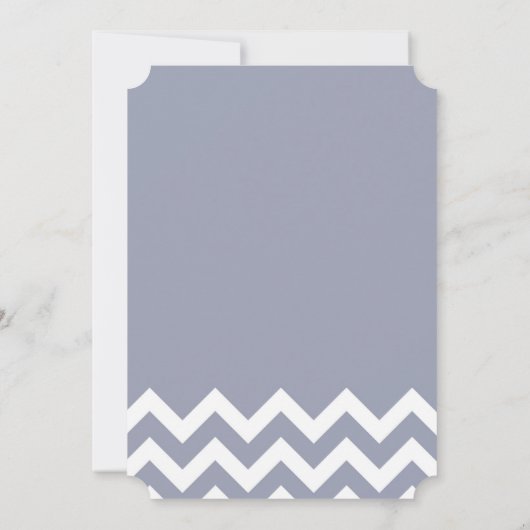 ブルー航海のいかりオンシェブロン海ベビーシャワー 招待状 (裏面)