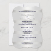 ブルー航海のいかりシルバーウェイトBG V結婚ズ 招待状 (裏面)