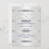 ブルー航海のいかりシルバーウェイトBG V結婚s T 招待状 (裏面)