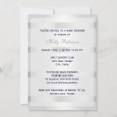 ブルー航海のいかりシルバーウエイトBG Vベビーシャワー 招待状 (裏面)