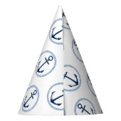 ブルー航海のいかりパーティー帽子 パーティーハット (裏面)