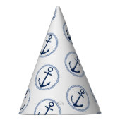ブルー航海のいかりパーティー帽子 パーティーハット (右)