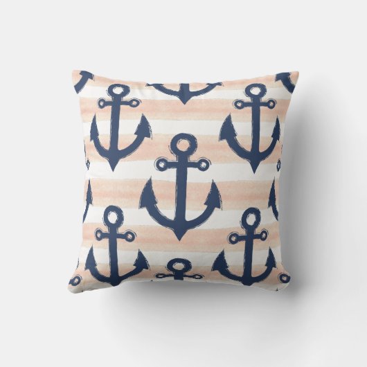 ブルー航海のいかりビーチハウスレイクサイドボホ クッション (裏面)