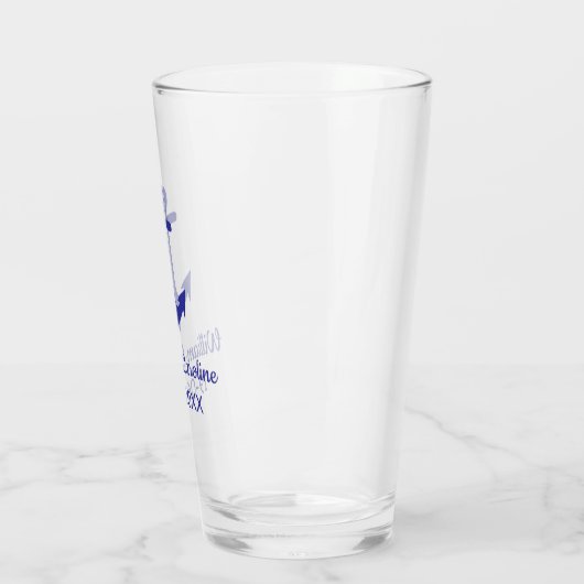 ブルー航海のいかりビーチ目的地ウェディング タンブラーグラス (左)