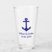 ブルー航海のいかりビーチ目的地ウェディング タンブラーグラス (正面)