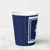 ブルー航海のいかりヨットクラブボートマリーナネーム 紙コップ (右)