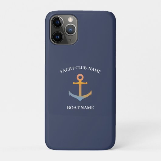 ブルー航海のいかりヨットクラブボートマリーナ Case-Mate iPhoneケース (裏)