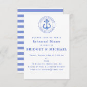 ブルー航海のいかりリハーサルディナー招待状 招待状 (正面/裏面)