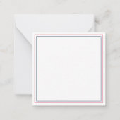 ブルー航海のいかり付き赤と白ストライプボウ ノートカード (裏面)