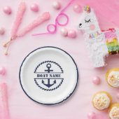 ブルー航海のいかり紙プレート ペーパープレート (パーティー)