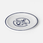 ブルー航海のいかり紙プレート ペーパープレート (アングル)