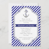 ブルー航海のいかり結婚のリハーサル 招待状 (正面)