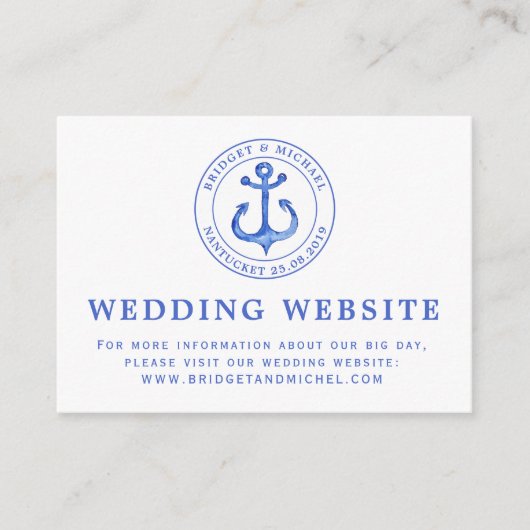 ブルー航海のいかり |の結婚Webサイト情報 エンクロージャーカード (正面)