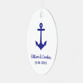 ブルー航海のいかり メタルオーナメント (正面左)