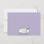 ブルー航海ののリハー結婚サルディナーのいかり 招待状 (裏面)