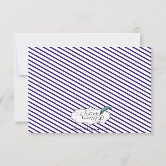 ブルー航海ののリハー結婚サルディナーのいかり 招待状 (裏面)