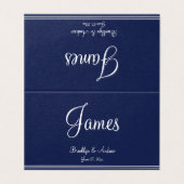 ブルー航海のの折り畳み式テーブルのシーティングカード (外部フラット)