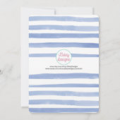 ブルー航海のアンドネイビーいかり誕生日 招待状 (裏面)