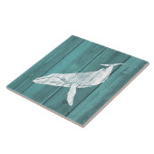 ブルー航海のウェザーボードハンバッククジラデザイン タイル (側面)