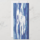 ブルー航海のコースタルシーブライダルシャワーメニューカード 招待状 (裏面)