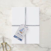 ブルー航海のコースタルシーブライダルシャワー ギフトタグ (より糸付き)