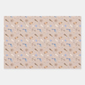 ブルー航海のコースタルシーブライダルシャワー ラッピングペーパーシート (正面3)