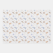 ブルー航海のコースタルシーブライダルシャワー ラッピングペーパーシート (正面)