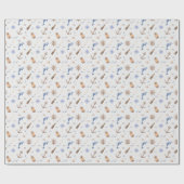 ブルー航海のコースタルシーブライダルシャワー ラッピングペーパー (フラット)