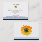 ブルー航海のストライプスサンフラワーホテルリザベーションズ 名刺 (正面/裏面)