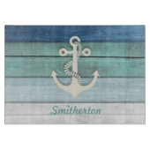 ブルー航海のターコイズウ動揺してッドいかり カッティングボード (正面)