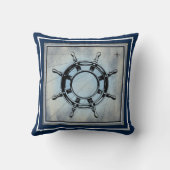 ブルー航海のテーマ装飾用クッション クッション (裏面)