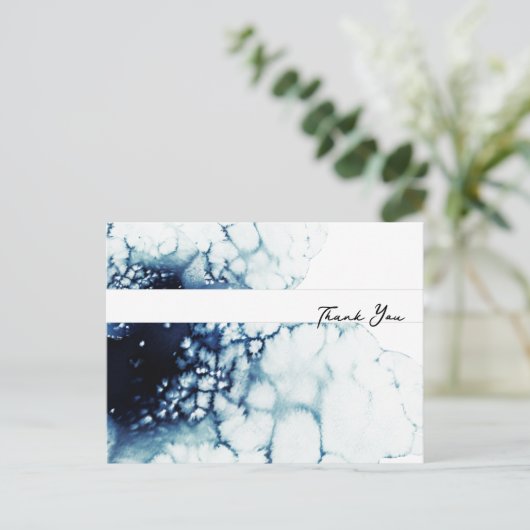 ブルー航海のデスティネーションウェディングサンキュー ポストカード (スタンド正面)