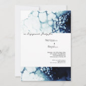 ブルー航海のデスティネーションウェディング婚約パーティ 招待状 (正面)