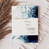 ブルー航海のデスティネーションウェディング婚約パーティ 招待状