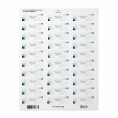 ブルー航海のデスティネーションウェディング差出人住所 ラベル (フルシート)