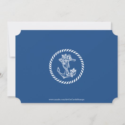 ブルー航海のフローラいかりバースデーパーティー招待状 招待状 (裏面)